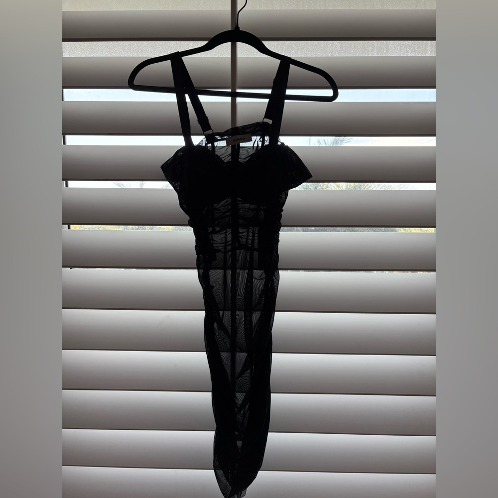 Black Lace‎ Chemise with Corset Design
